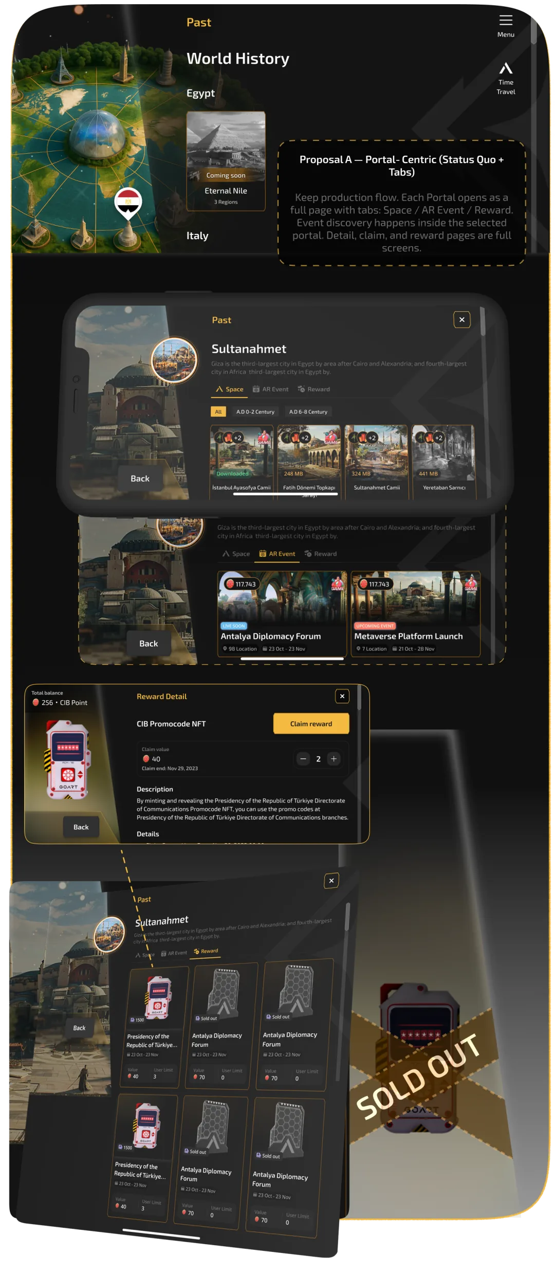 GoArt Worlds AR Events — design proposal 1